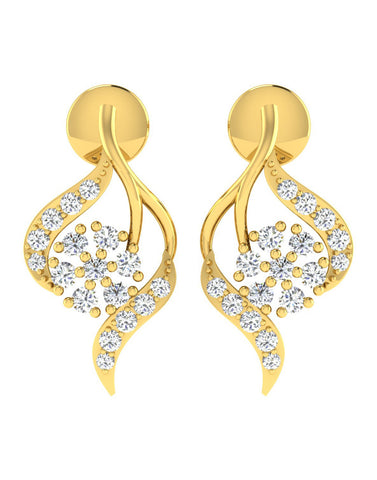 Curvy Ocean flame earrings