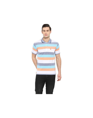 Duke Stardust Striped Men's Polo Neck Multicolor T-Shirt
