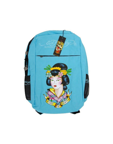 Ed Hardy Kiss of Death 15 L Backpack  (Blue)
