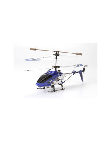 Genie's  Metal Helicopter 3 Channel Infrared Remote Control with Gyroscope n LED Lights for Indoor  (Blue)