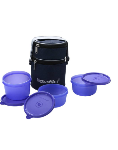 Signoraware Officer Lunch Box with Bag 3 Containers Lunch Box  (1070 ml)
